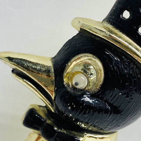 Vtg Anthropomorphic Penguin Standing Earring Holder Signed Libby RARE Find - Picture 2 of 7